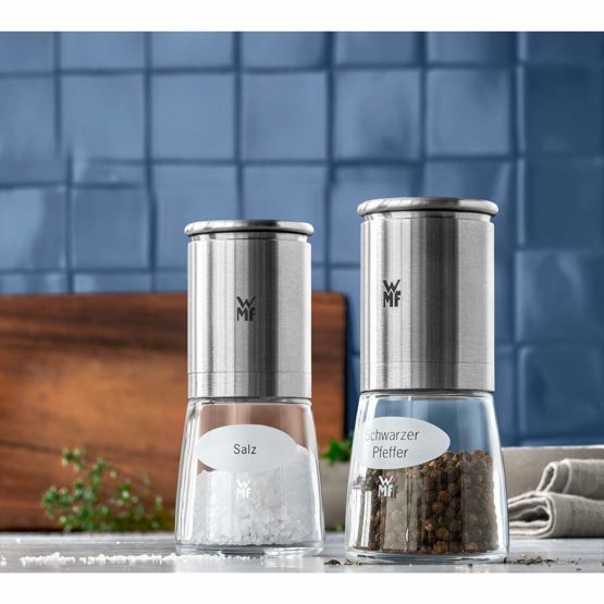 WMF 5 pc Condiment Set Ceramill De Luxe, Stainless Steel, Silver, 17 x 29.9 x 21.5 cm - Image 2