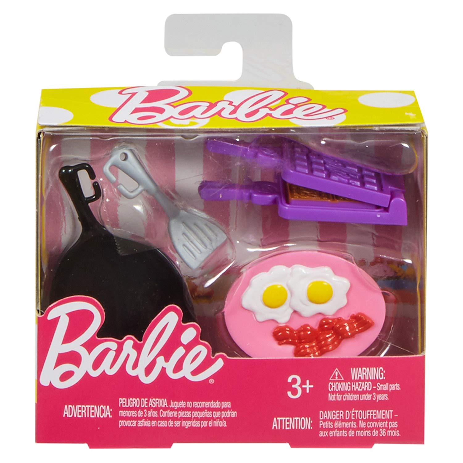 Mattel Barbie FHP70 Cooking & Baking Kitchen Utensil with Breakfast, Purple, Piccolo - Image 3