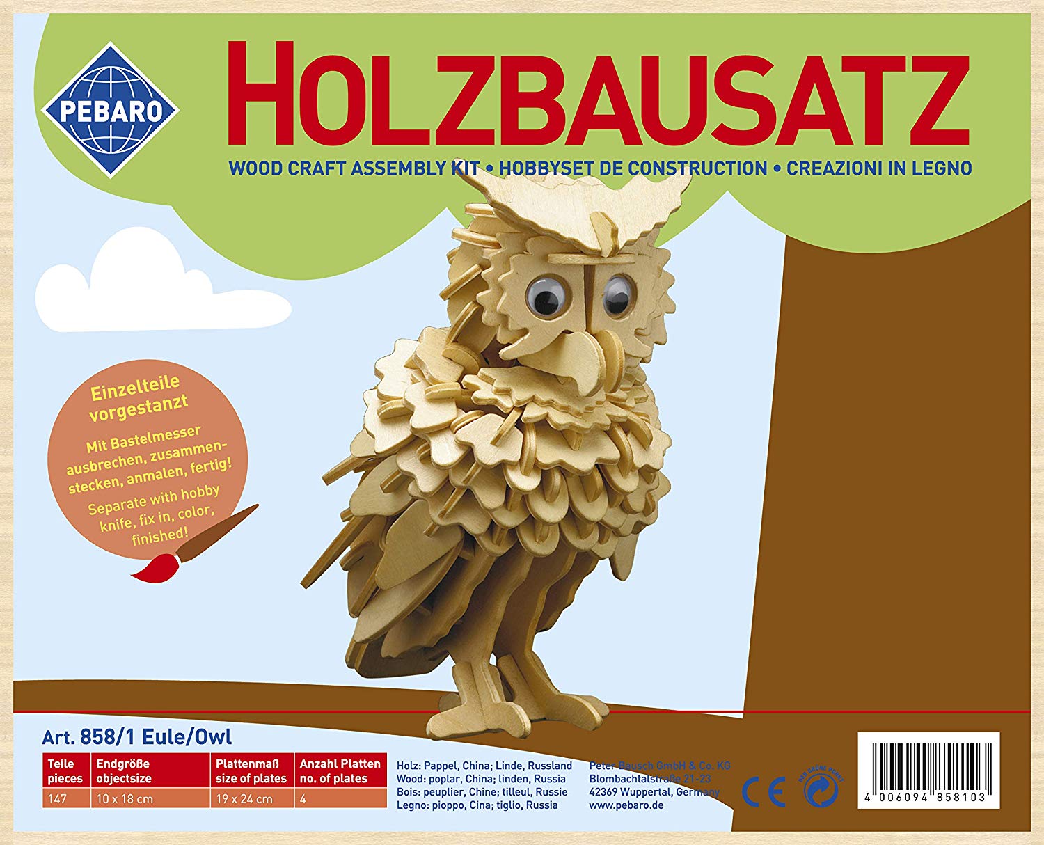 Donau Elektronik Wood design Owl, Multicolour, Multicolor - Image 2