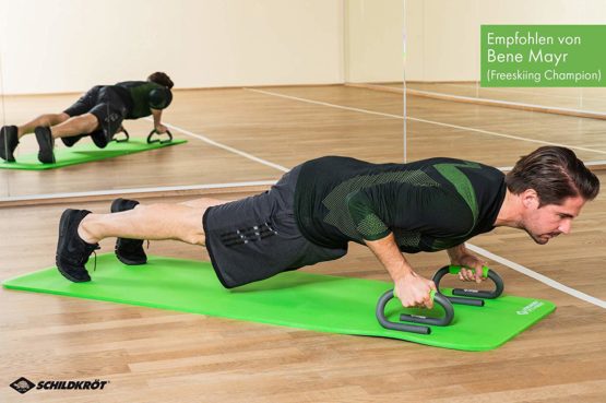 Schildkröt Fitness Push Up Bars, 2 Push-up Handles, Anthracite/Green - Image 4