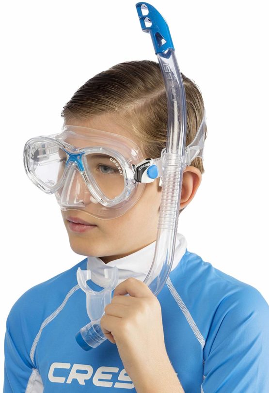 Cressi Kids' C Estrella VIP Jr Clear/Lime Junior Snorkeling/Diving Combo Set - Image 2