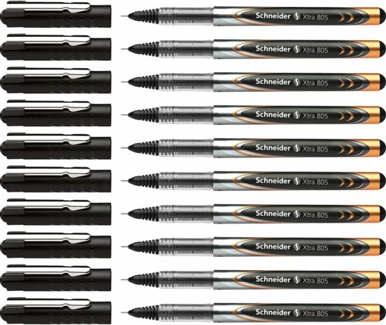 Schneider Xtra 805 0.5mm Rollerball Pen - Black (Pack of 10)