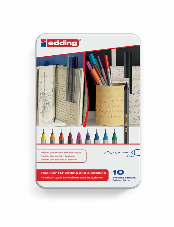 Edding 55 Fineliner Pack of 10 - Assorted