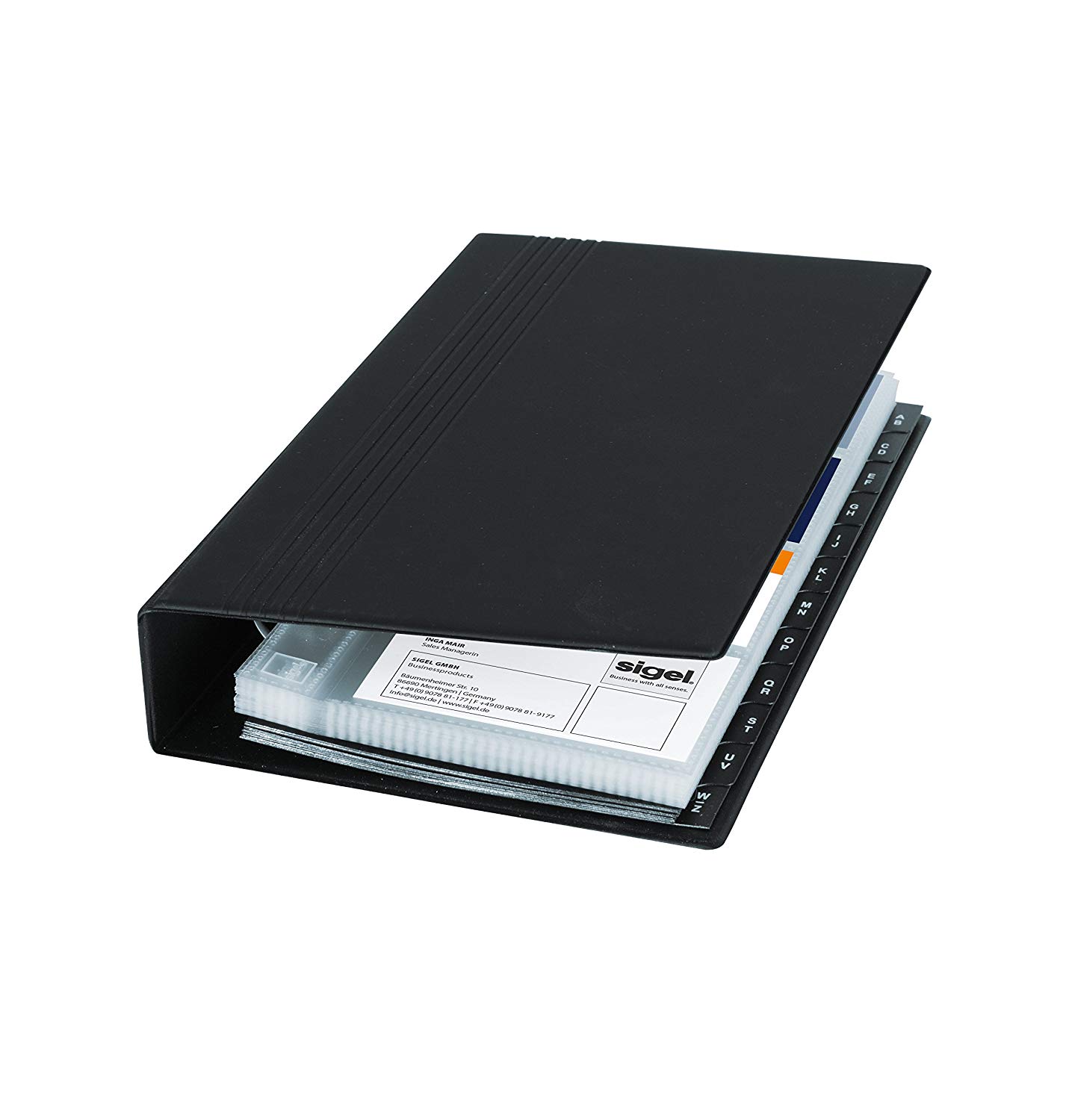 SIGEL VZ300 Card Organiser for up to 200 Cards, Black
