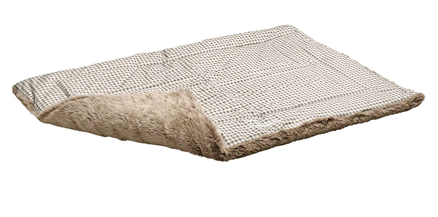 HUNTER Dog Blanket Astana with Plush, Medium, 120 x 80 cm, Brown Checked - Image 2