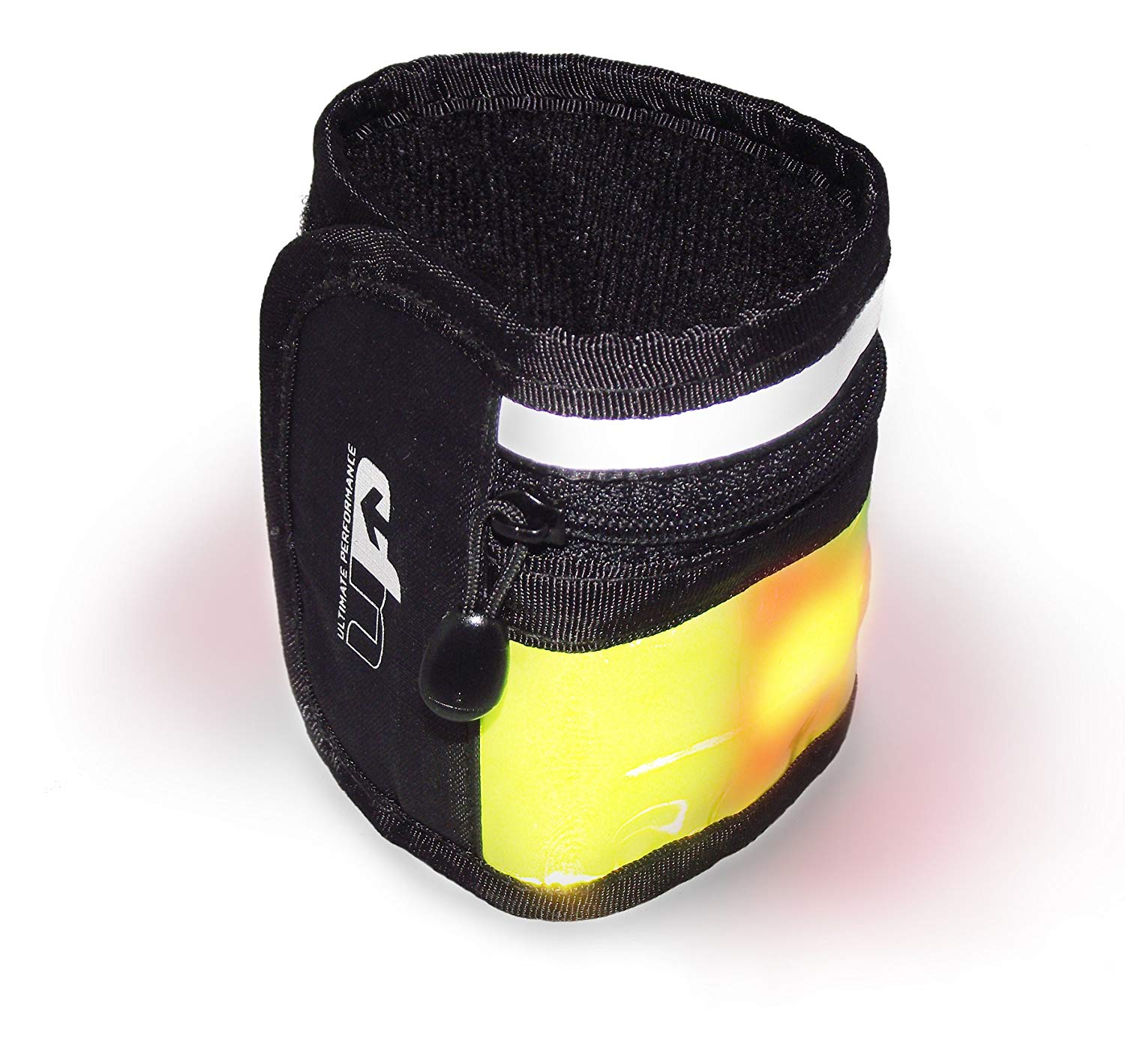 UPD Ultimate Performance Reflective Led Wrist Pocket - Black/Fluo Yellow, One Size
