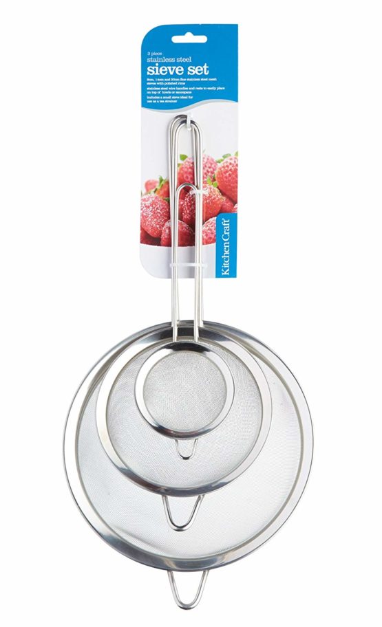 KitchenCraft Fine Sieve Set, Stainless Steel, 3 Pieces - Image 4