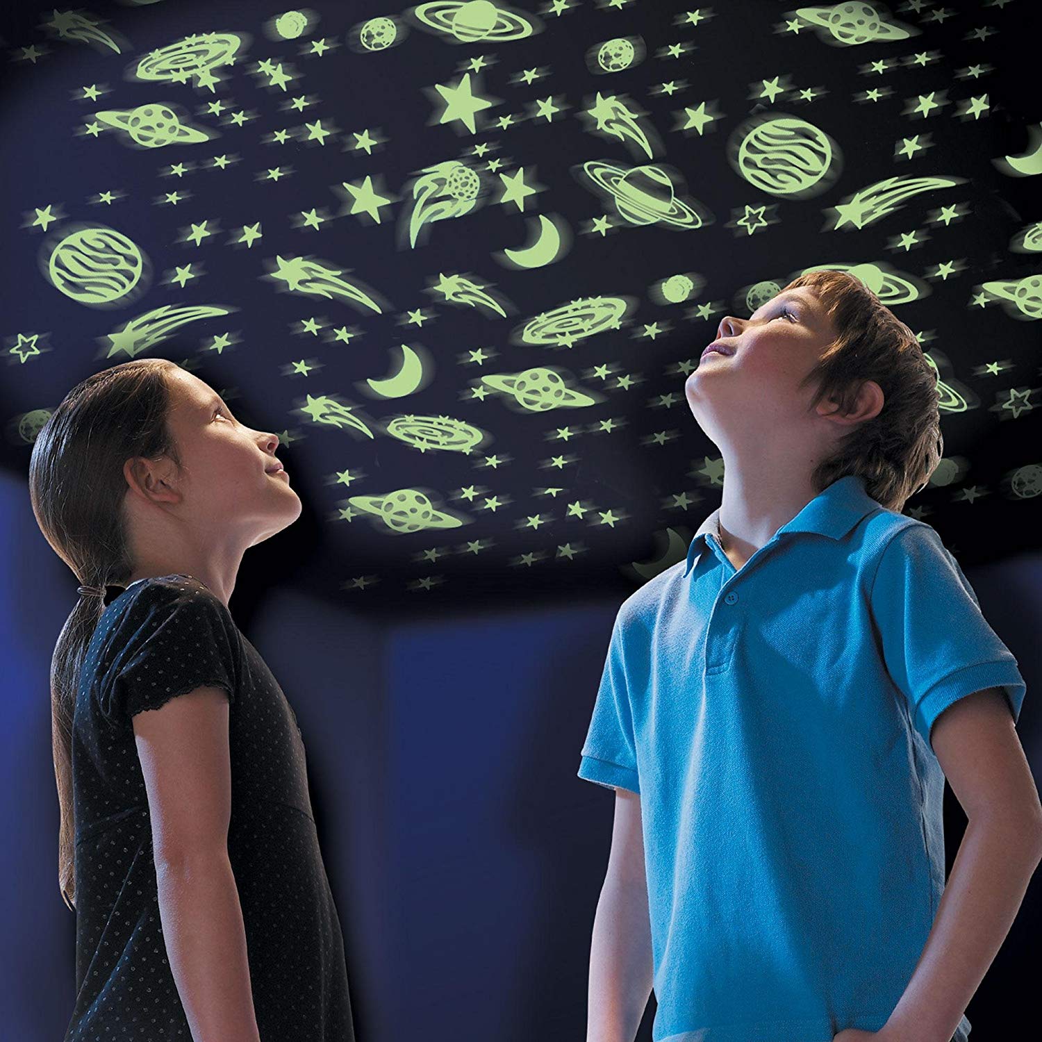 The Original Glowstars Company Glow Superstars Bumper Pack – 150 Plastic Glow in the Dark Stars, Planets - Image 2