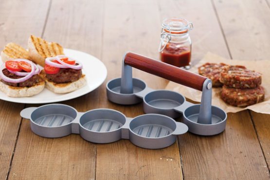KitchenCraft Home Made Non Stick Mini Burger Press in Gift Box, Aluminium, 24.5 x 7 x 8.5cm - Image 3