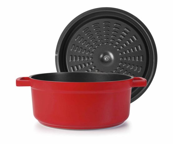 LACOR Cast Aluminium Casserole, Red, 28 cm - Image 2