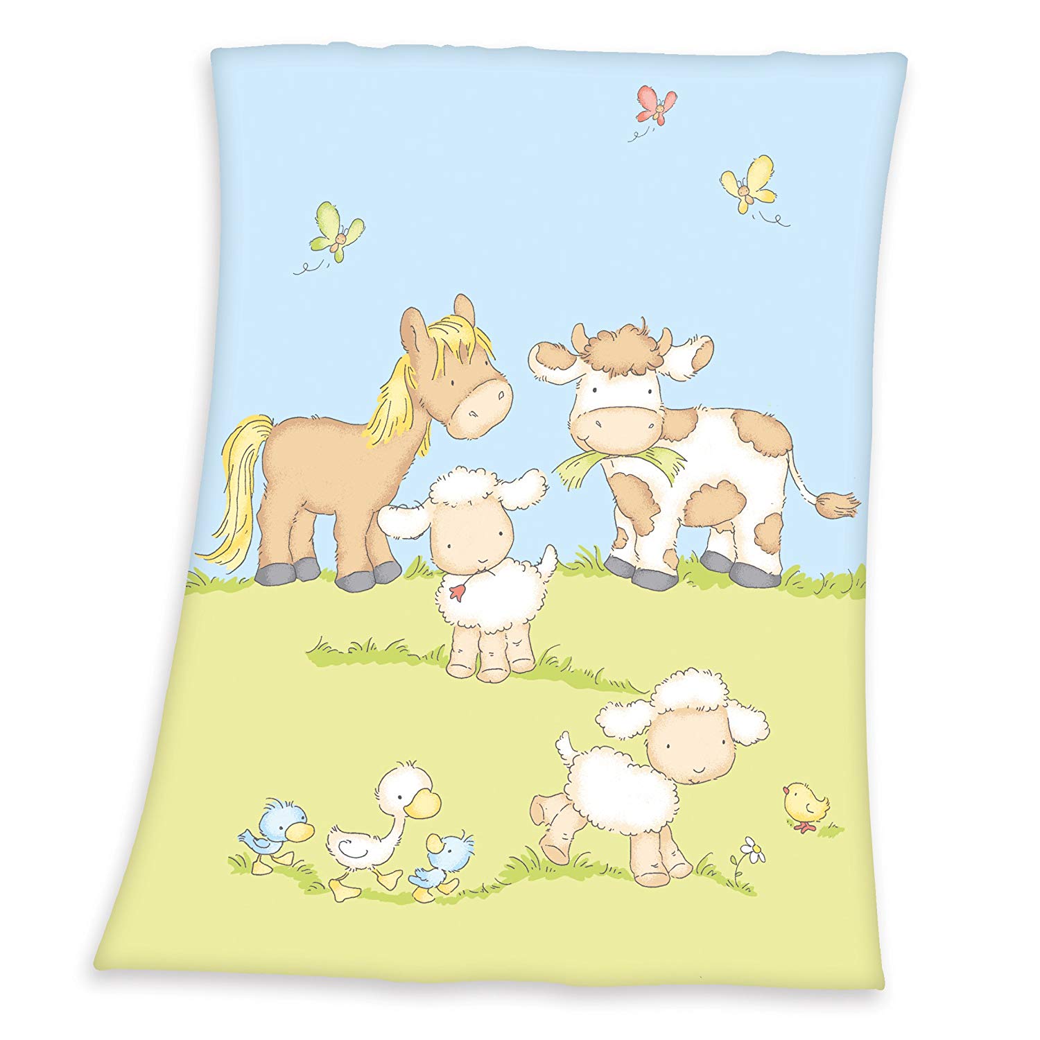 Herding 144056014 Baby Blanket 75 x 100 cm 100% Polyester/Microfibre with Fynn Design, Multicolor