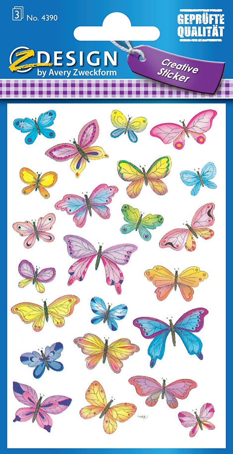 Avery Zweckform 4400 Decorative Stickers Paper Material Butterfly - Image 2