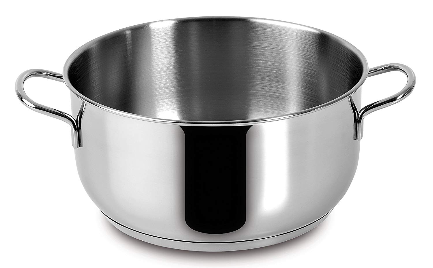 Lagostina Every Casserole with 2 Handles, Stainless Steel 24 Cm steel, Silver / Black