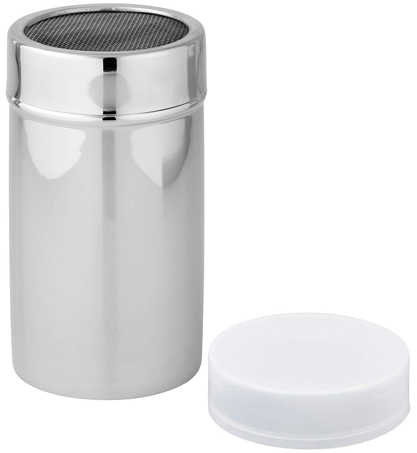Fackelmann Stainless Steel Net Dispenser, Silver/White, 2.7 x 5.1-Inch, 13 x 7 x 7 cm