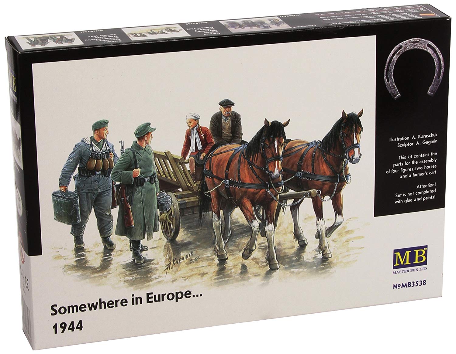 Masterbox 1:35 Scale Somewhere in Europe 1944" Figure, Earth tone