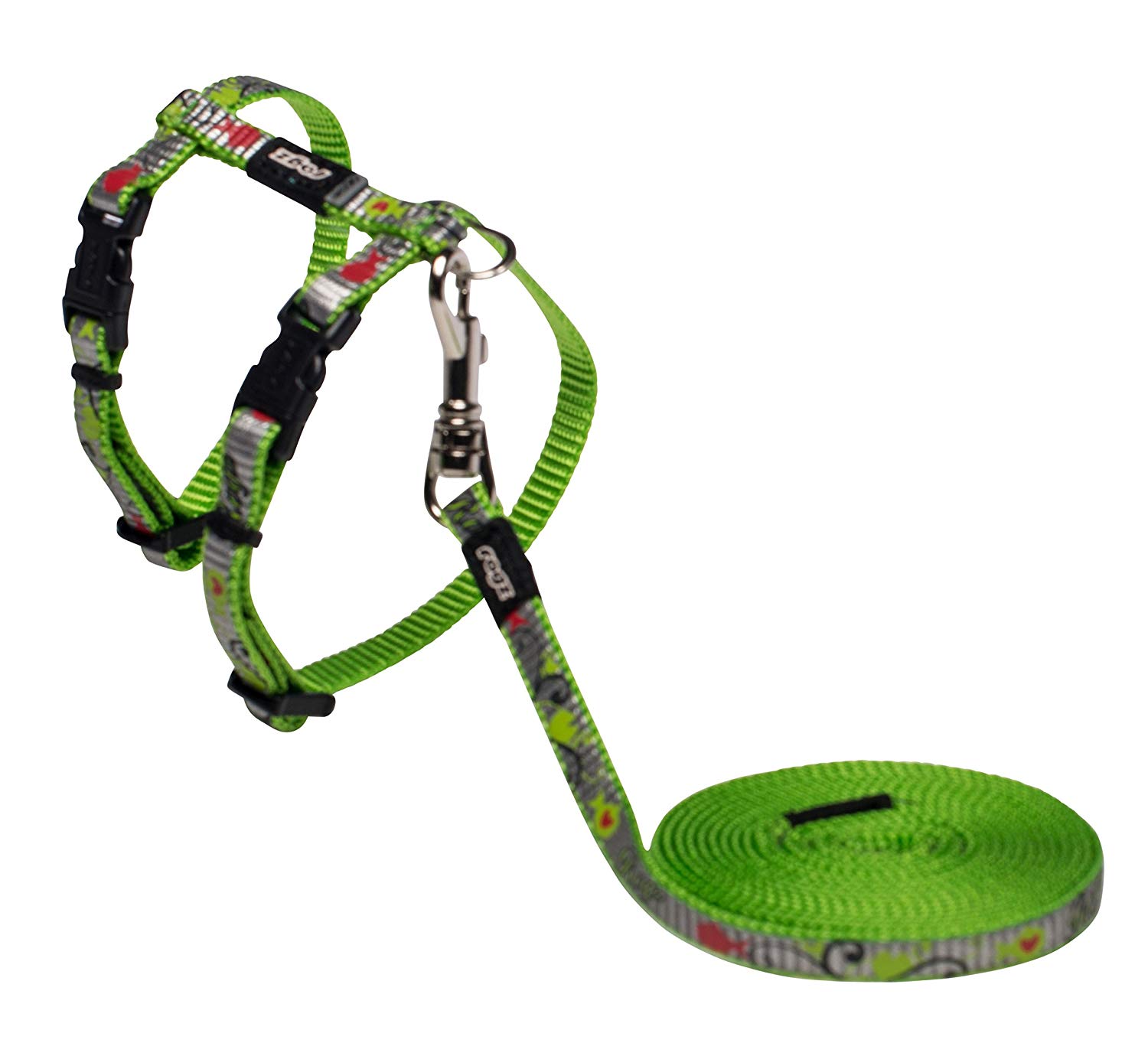 Rogz Catz ReflectoCat Lead and Harness, Extra Small, Lime – BigaMart