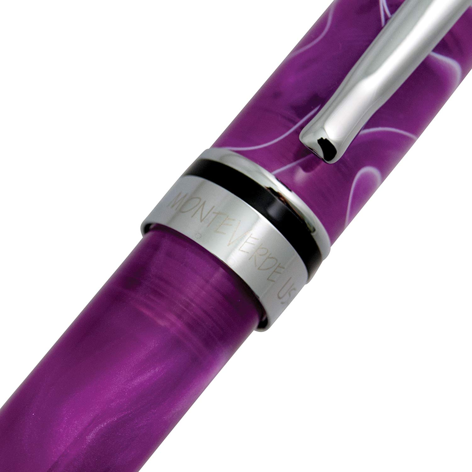 Monteverde Prima Swirl Ballpoint Pen - Purple, Purple swirl - Image 4