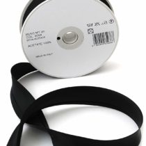 Inastri Acetate Satin Bias Binding 25/5/5mm Colour Black 2054