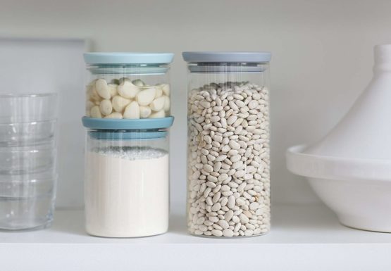 Brabantia 298325 Glass Stackable Jars (0.3/0.6/1.1 L), Set of 3, Transparent - Image 4