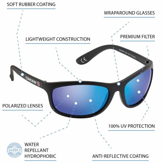 Cressi Unisex's Rocker Floating Sports Sunglasses with Hard Case - Image 2