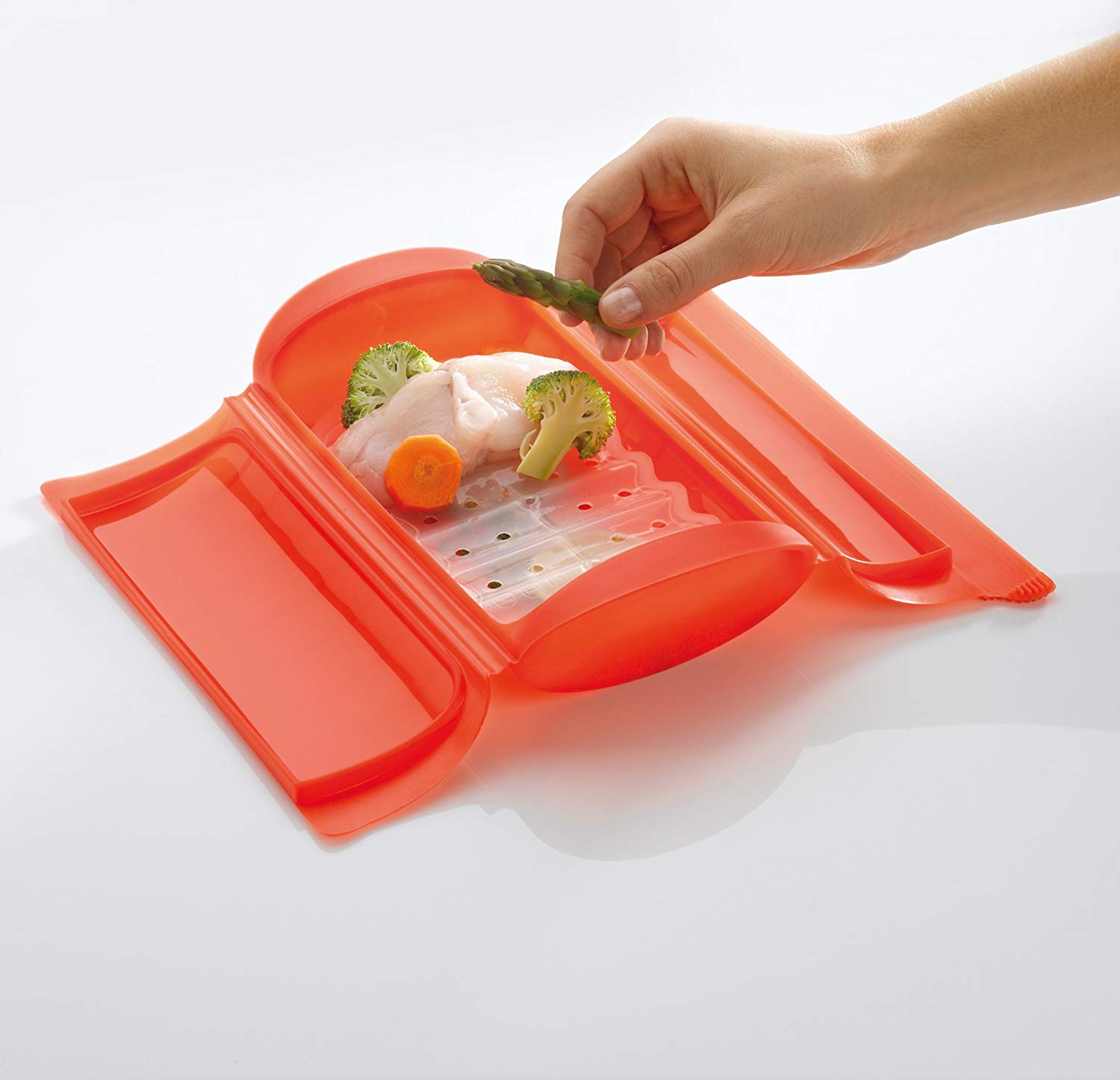 Lékué Multi-Purpose Tray for 1 to 2 Person, White, 3412601B04U002, 0 - Image 2
