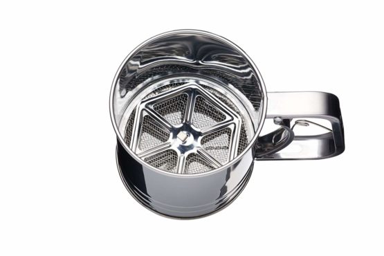 KitchenCraft Flour Sifter with Handle and Trigger, Stainless Steel, 3 Cup - Image 2