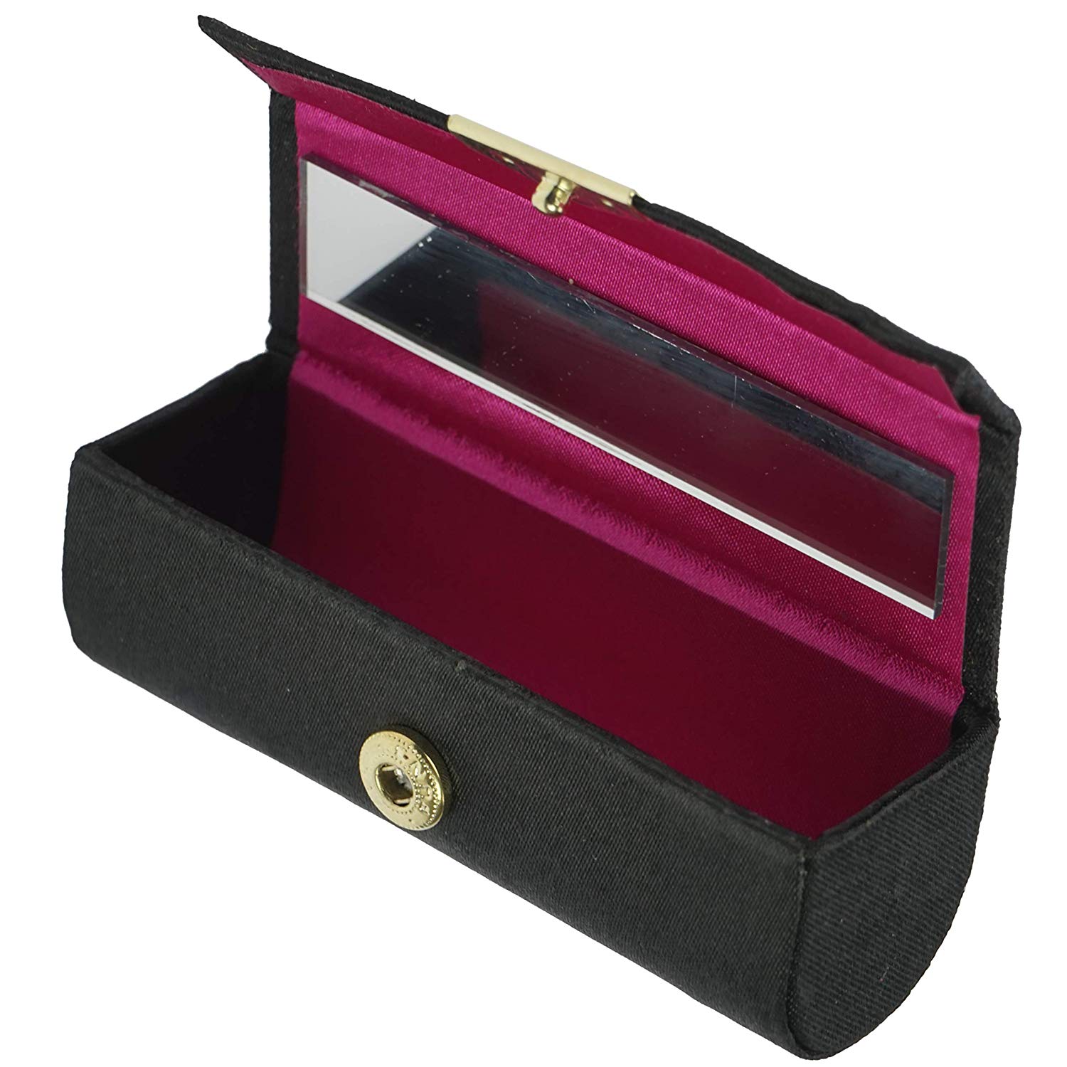 Fantasia Portable Lipstick Organiser: Case With Makeup Mirror, Black