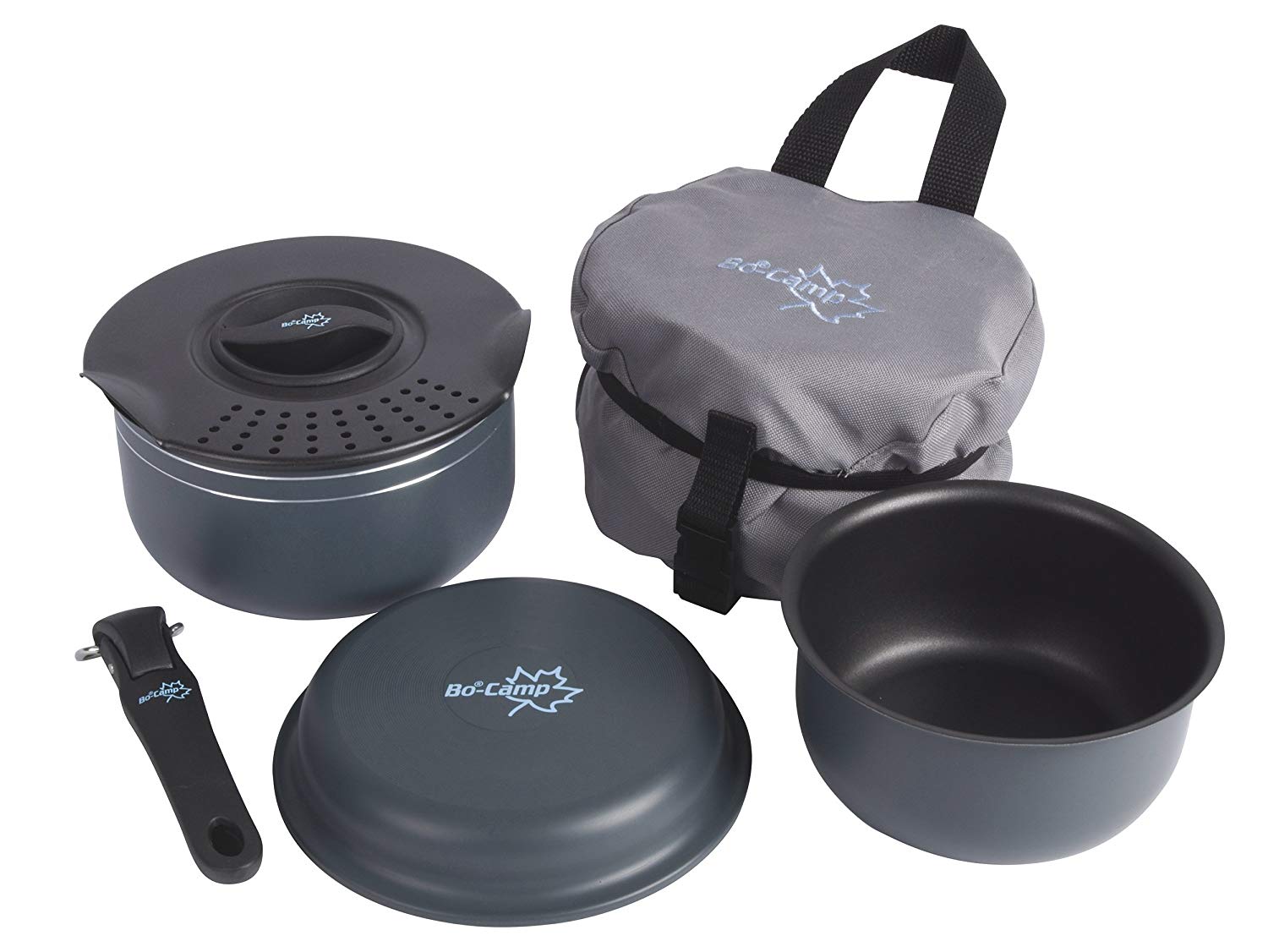 Bo-Camp - Cookware set - Trekking - 5 Pieces - Aluminum, Black, Variety Pack