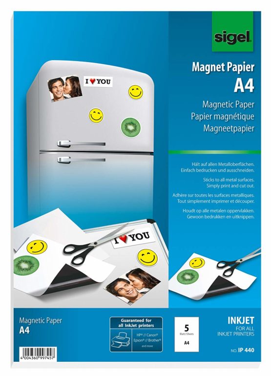 SIGEL IP440 Magnetic Inkjet Paper, A4, 250 µ, 5 Sheets