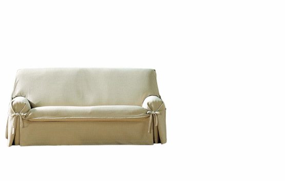 Eysa 3 Squares 100 Percent Cotton Giovanna Universal/Non-Elastic Sofa Cover, Beige