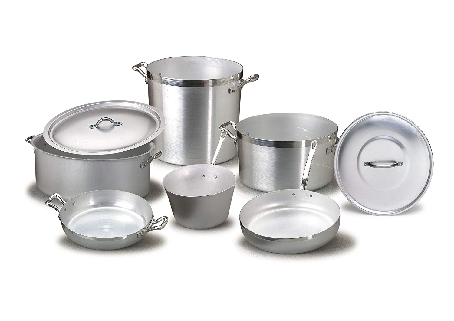 Pentole Agnelli High Aluminum Casserole Family 2 Handles Cm 26 Cooking Pot, Silver, 7 litres - Image 2