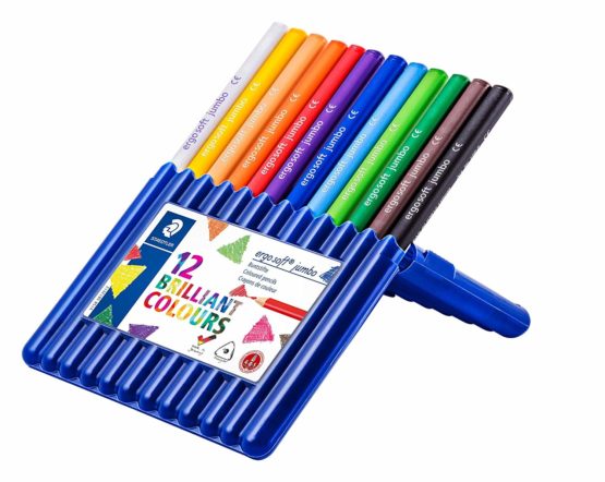 Staedtler Ergosoft Jumbo Coloured Pencil - Assorted Colour, Pack of 12
