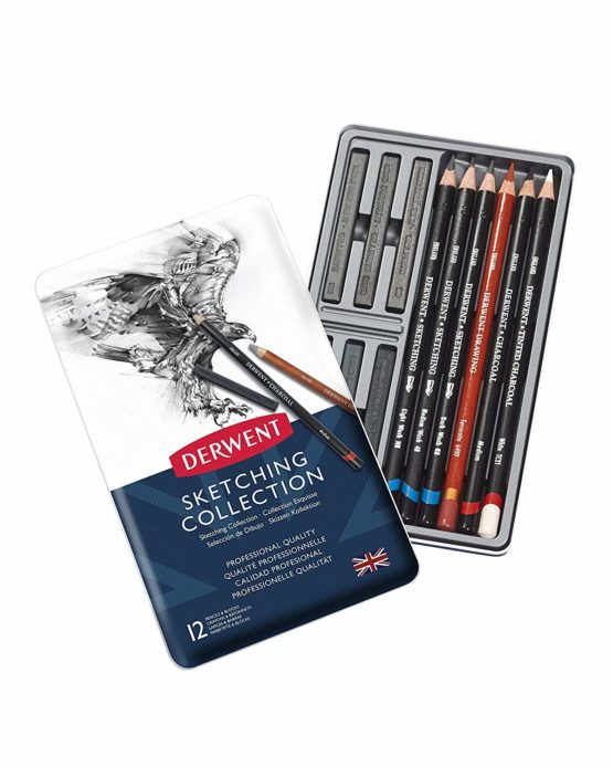 Derwent Sketching Pencils and Blocks with Accessories, Set of 12, Professional Quality, 34305 - Image 2