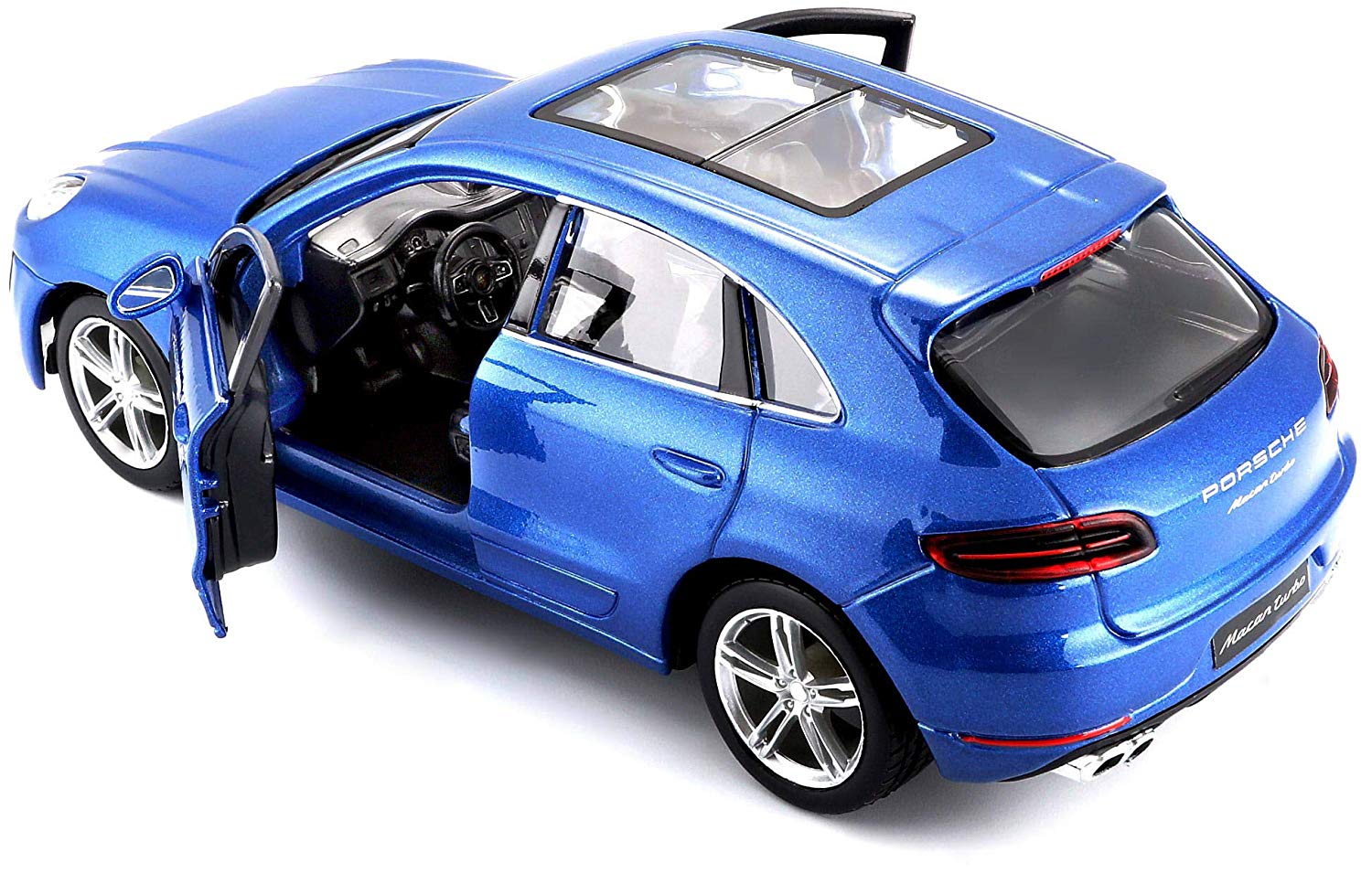 Tobar 1:24 Scale Porsche Macan Model Car - Assorted Colours, Black, 18 cm (L) x 9 cm (W) x 7 cm (H), 1:24 Scale - Image 3