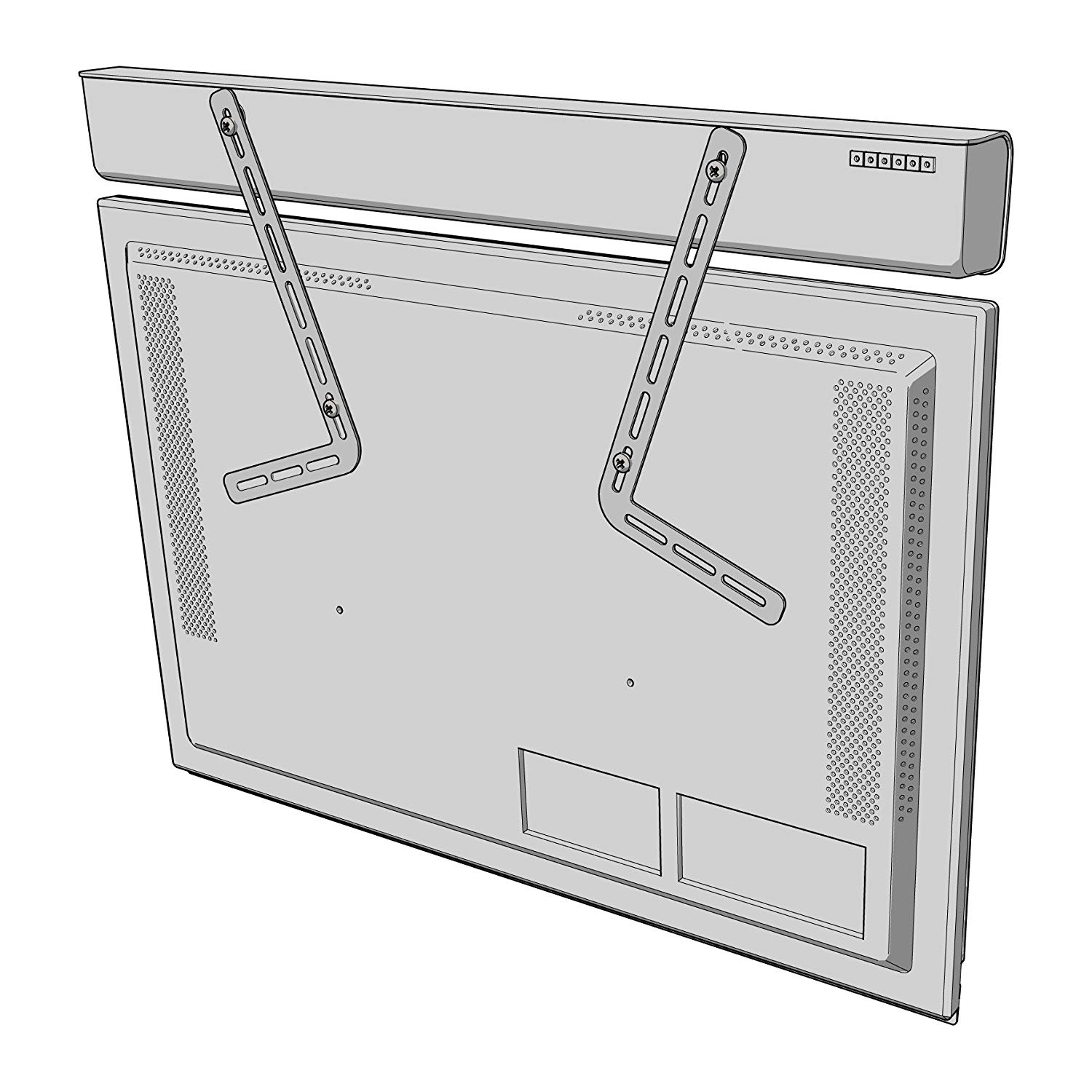 Meliconi Soundbar 1000 Universal Bracket Mount For Soundbar Speaker Made In Italy, Black, No - Image 4