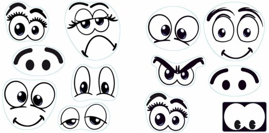 Plage 152003 Sticker XXS - Comic eyes, 2 Sheets, 11 x 10,5 cm