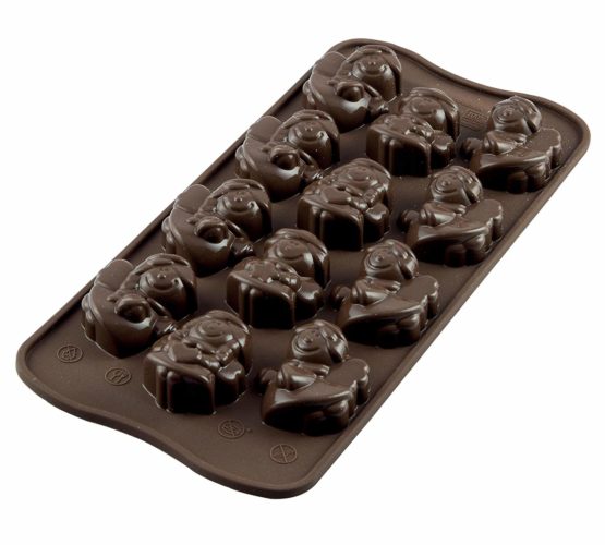 silikomart Silicone Chocolate Mould Angels, Brown