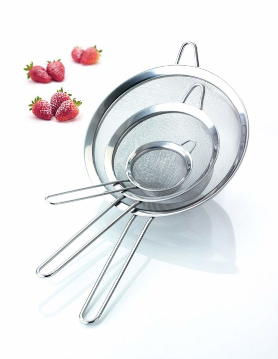 KitchenCraft Fine Sieve Set, Stainless Steel, 3 Pieces - Image 2