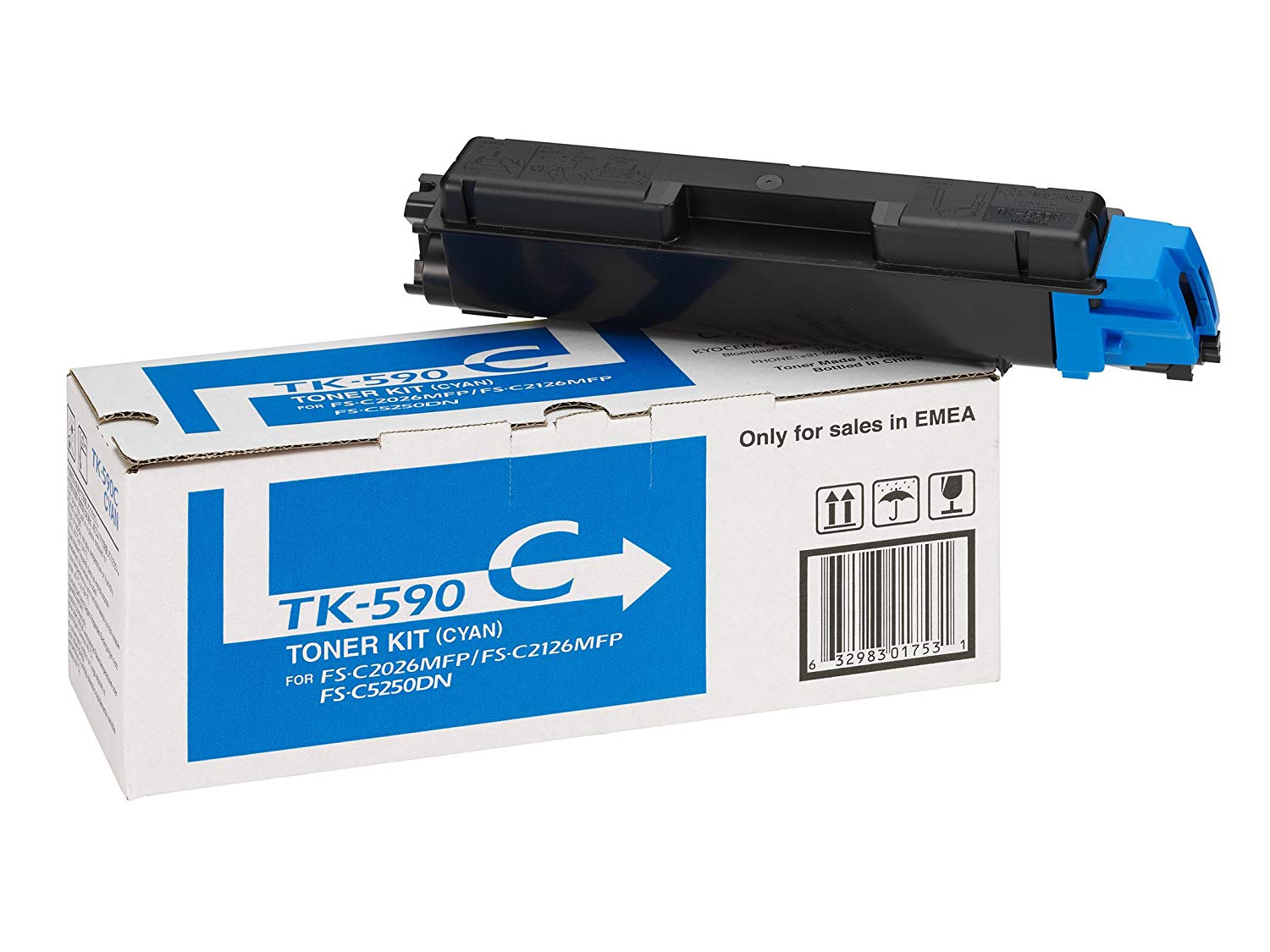 Kyocera TK-590 °C Toner for Laser Printers (5000 pages, Laser, 5 - 35 °C, 8 - 80%, 12.6 cm), Si