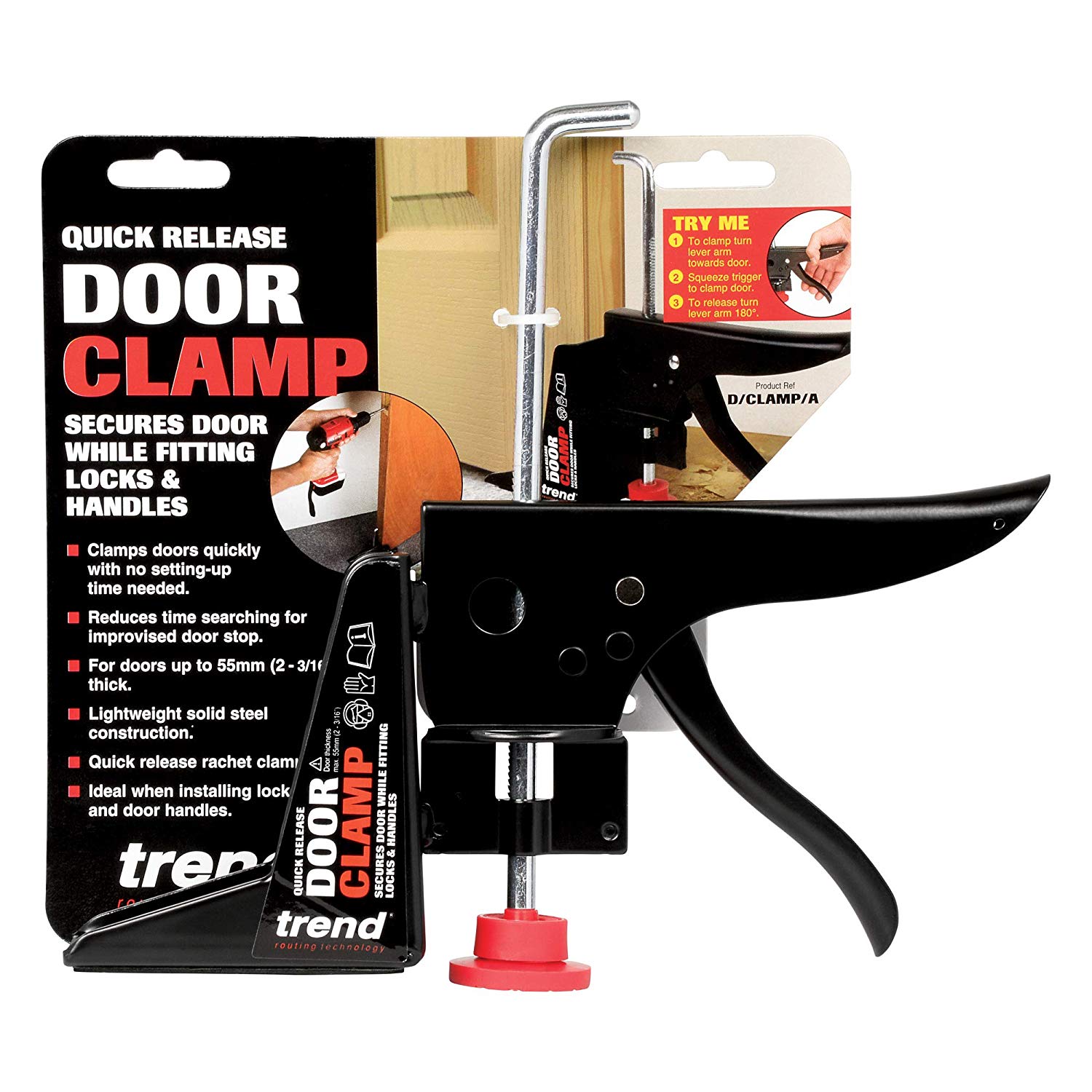 Trend Quick Release Door Clamp Stand, Efficient Door Installation & Maintenance, D/CLAMP/A, Black, 55mm - Image 4