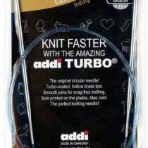 Addi Circular Knitting Needle, Metal, Brown, 6