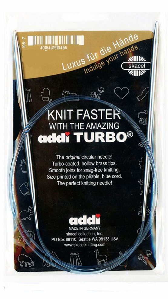 Addi Circular Knitting Needle, Metal, Brown, 6