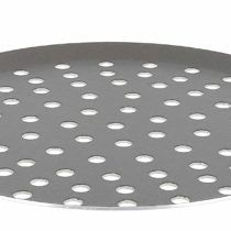 De Buyer 8137.28 Non-Stick Aluminium Perforated Round Tray, 28 cm Diameter
