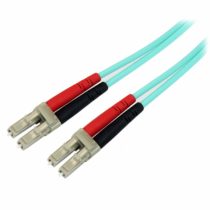 StarTech 3m Fiber Optic Cable - 10 Gb Aqua - Multimode Duplex 50/125 - LSZH - LC/LC - OM3 - LC to LC Fiber Patch Cable (A50FBLCLC3)