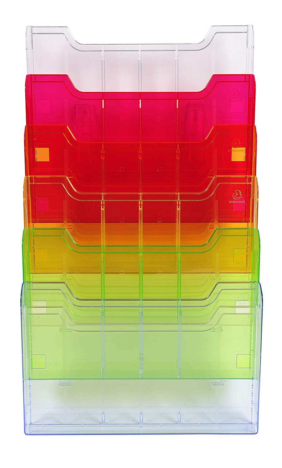 Exacompta, Ref 64299D, Wall Literature Display Holder, 113 x 327 x 523mm in Size, Suitable for Horizontal A4 Documents