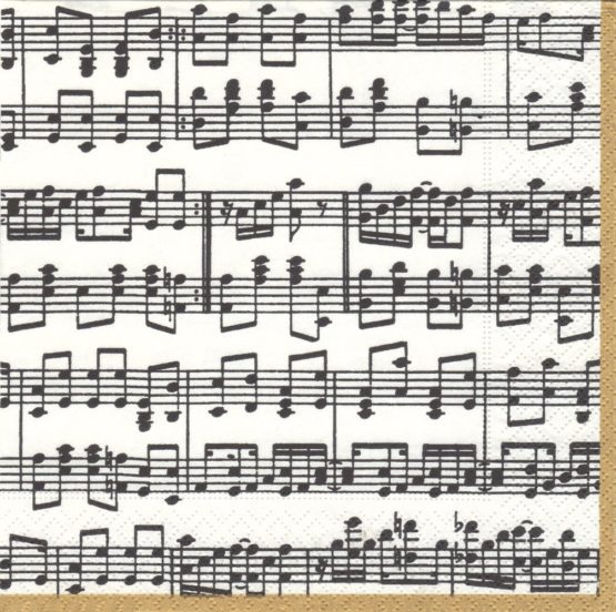 Caspari Musica Paper Luncheon Napkins, Pack of 20