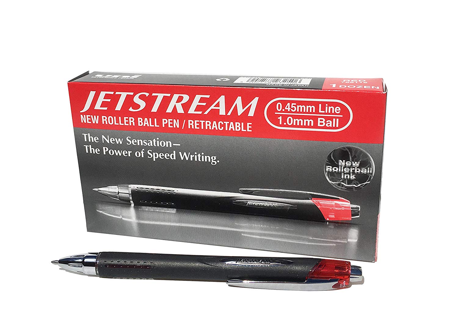 uni-ball Jetstream RT SXN-210 Rollerball Pen - Red, Box of 12, Red 12pc, 12 Pack Red