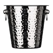 Premier Housewares Champagne Bucket - Hammered Stainless Steel