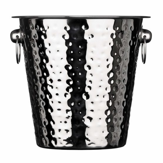 Premier Housewares Champagne Bucket - Hammered Stainless Steel