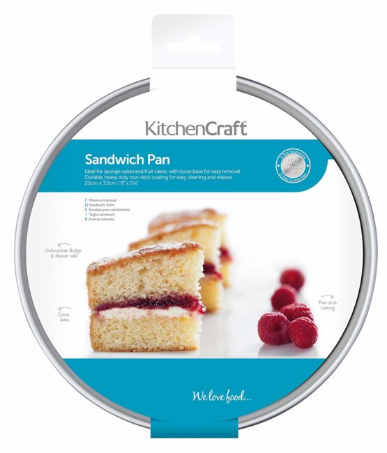 KitchenCraft KC2BK15 Non Stick Cake Tin with Loose Base, Round, Steel, 20.5 cm, Silver - Image 2